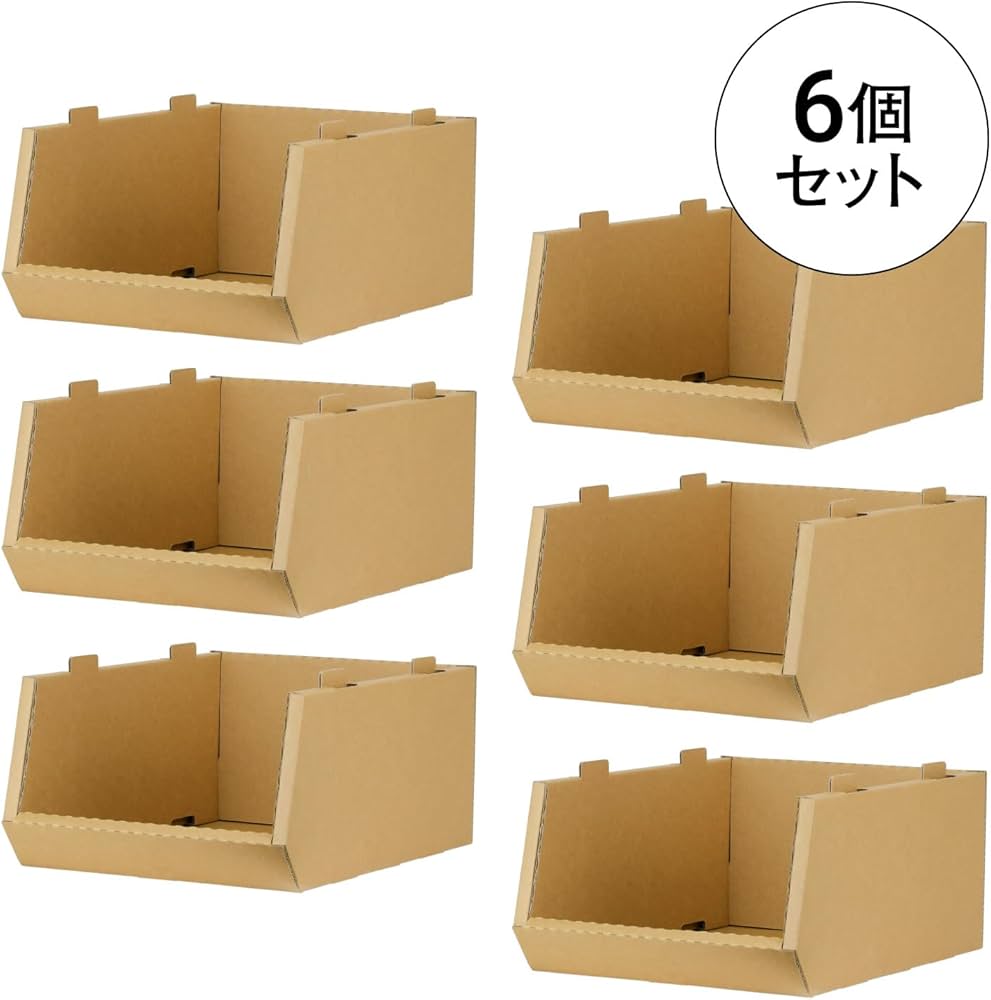 もも様　30箱　スタッキングボックス　ダンボール 61SoxW1y+8L._AC_UF1000,